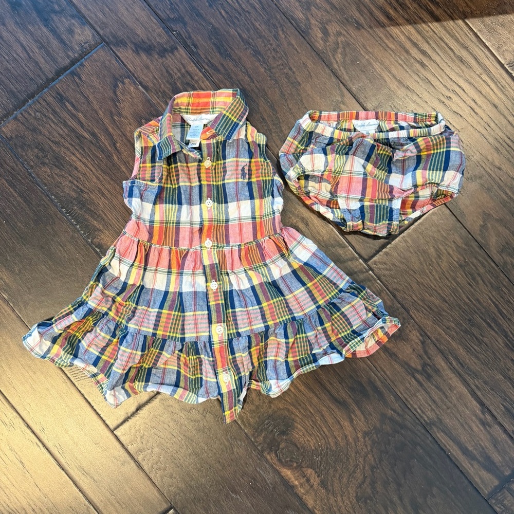 Ralph Lauren plaid dress with bloomers